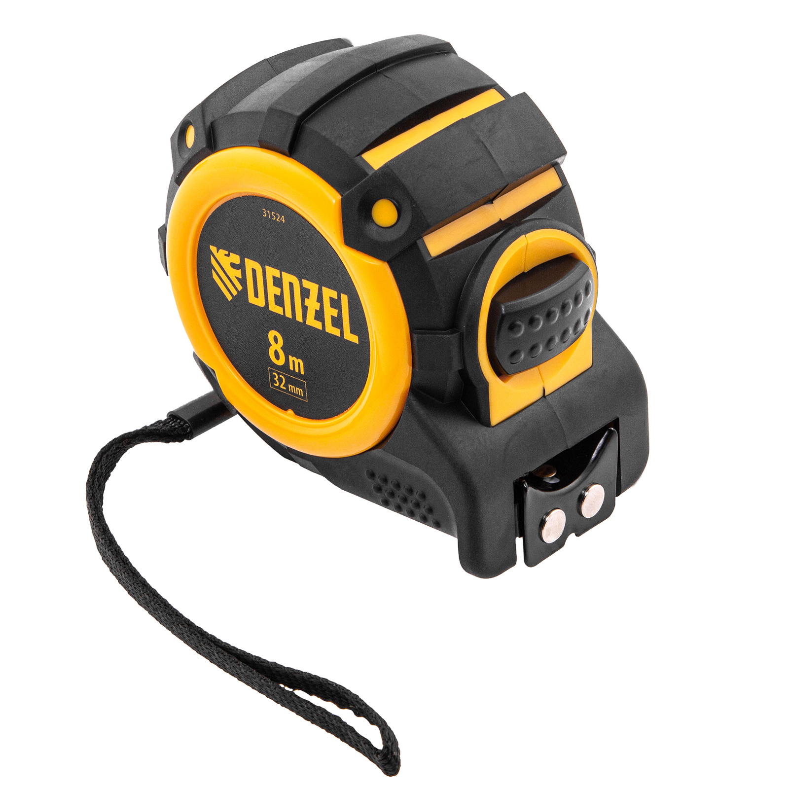 Рулетка 8м х 32мм, автоматич. фиксац., нейлон. покрытие, магнит. зацеп, двухстор. разметка