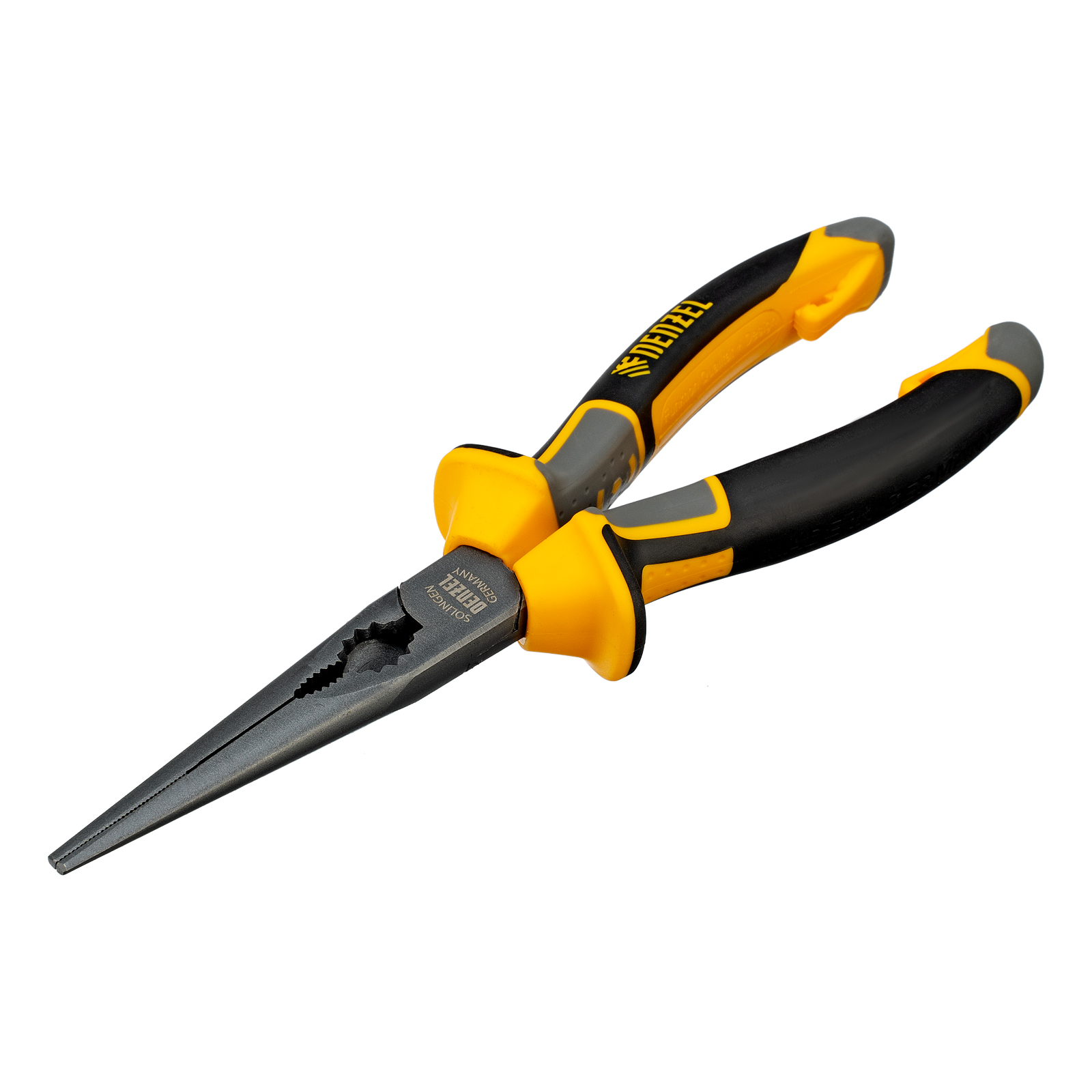 Длинногубцы прямые 205 мм, трехкомпонентные рукоятки