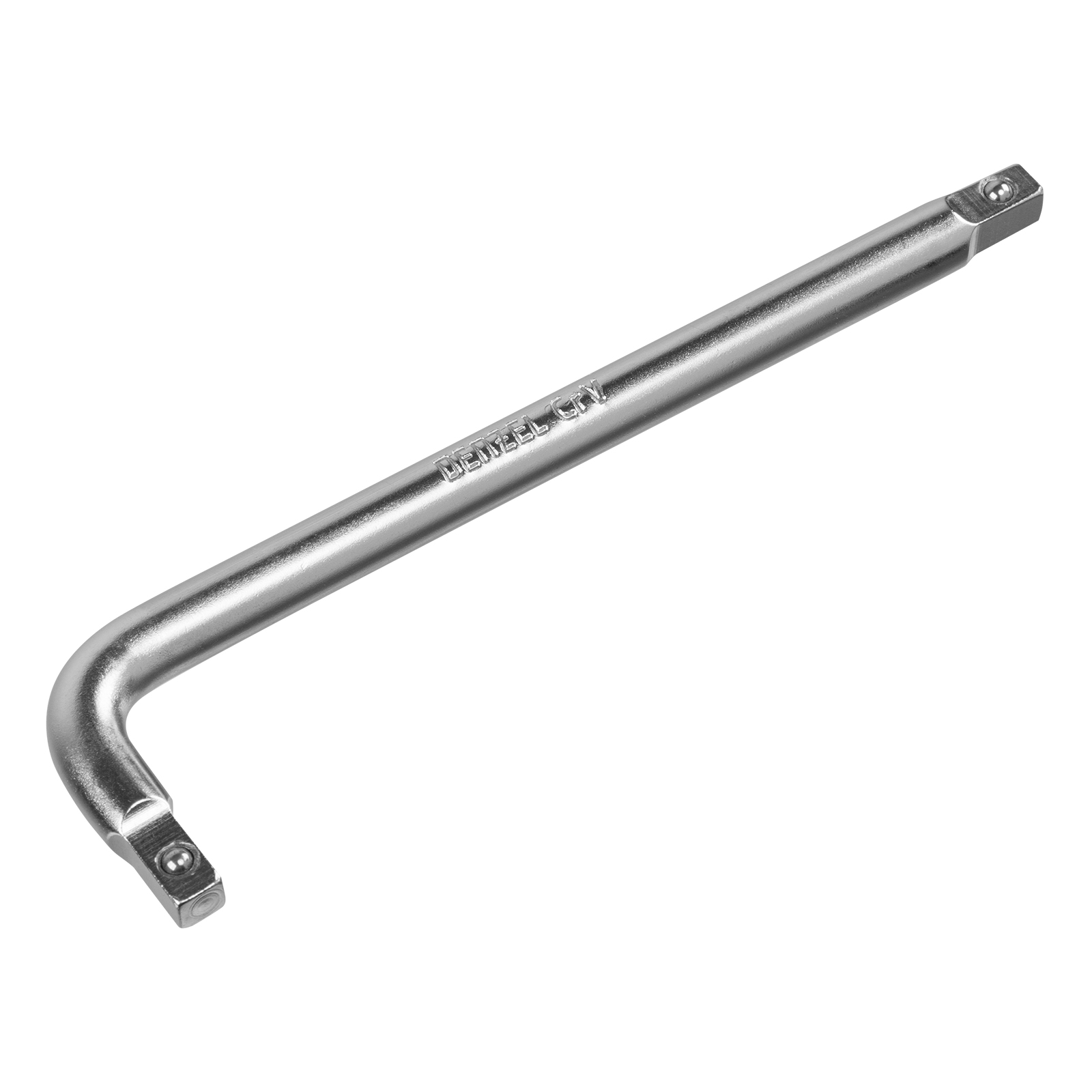 Вороток Г-образный, 150*40 мм, квадрат 1/4', CrV, матовый хром