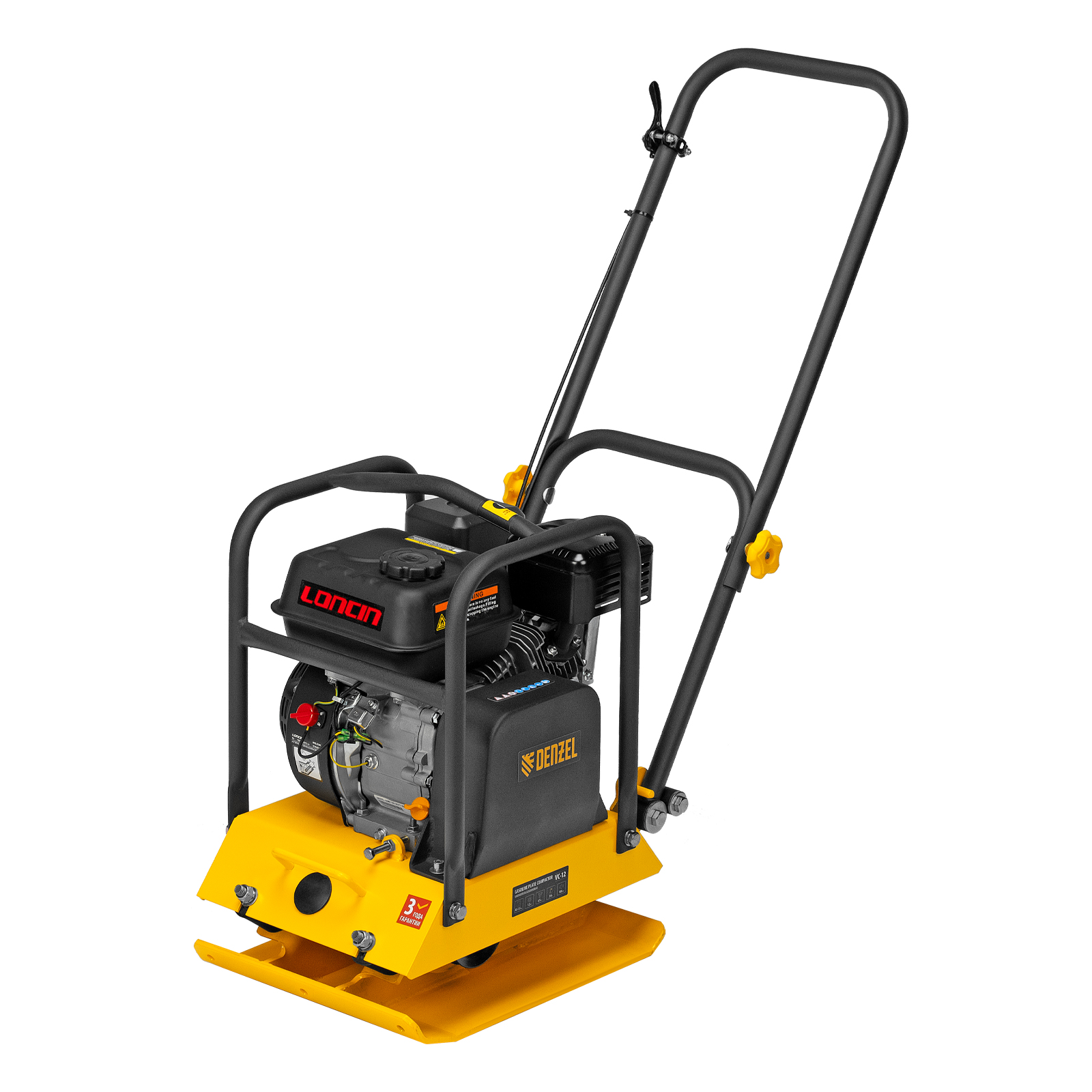 Виброплита бензиновая VC-12, 12 кН, 45*35 см, 196 см4