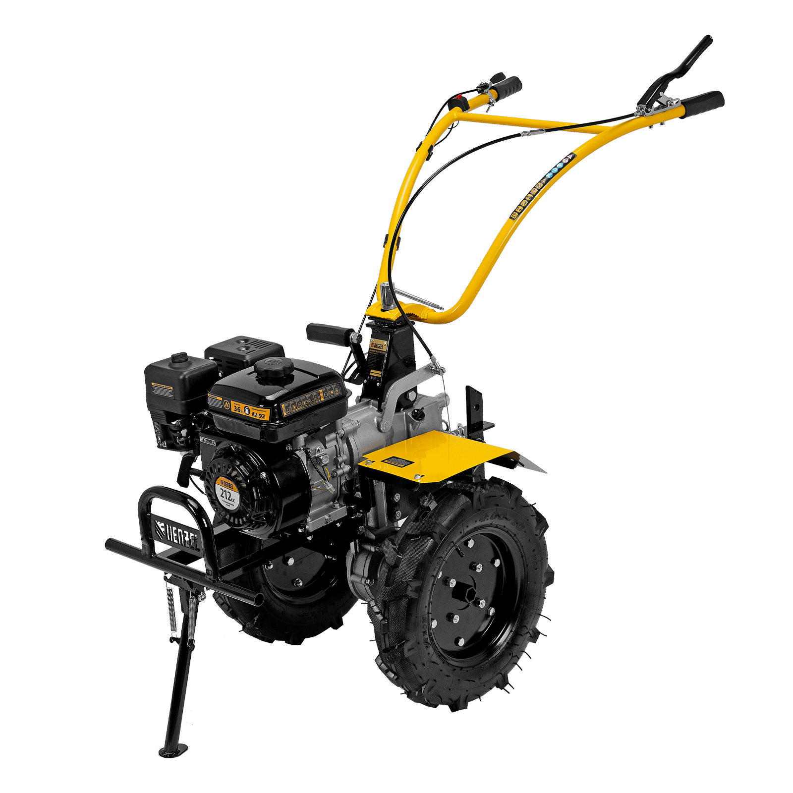 Мотоблок DPT-370X, 7 л.с., диск.сцеп, шир 90 см, глуб 35 см, фрез 3х4, ВОМ, передачи 3В/1Н