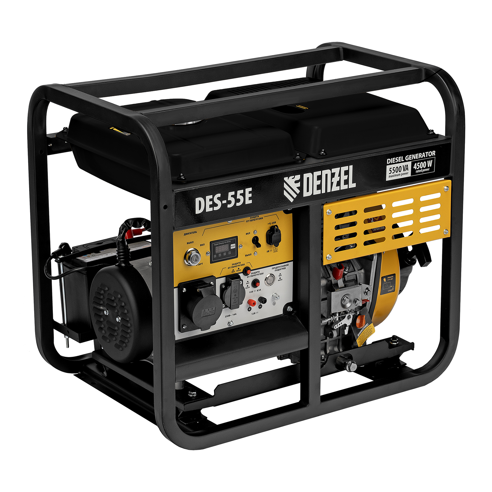 Генератор дизельный DES-55E, 5,5 кВт, 230 В, 11 л, электростартер