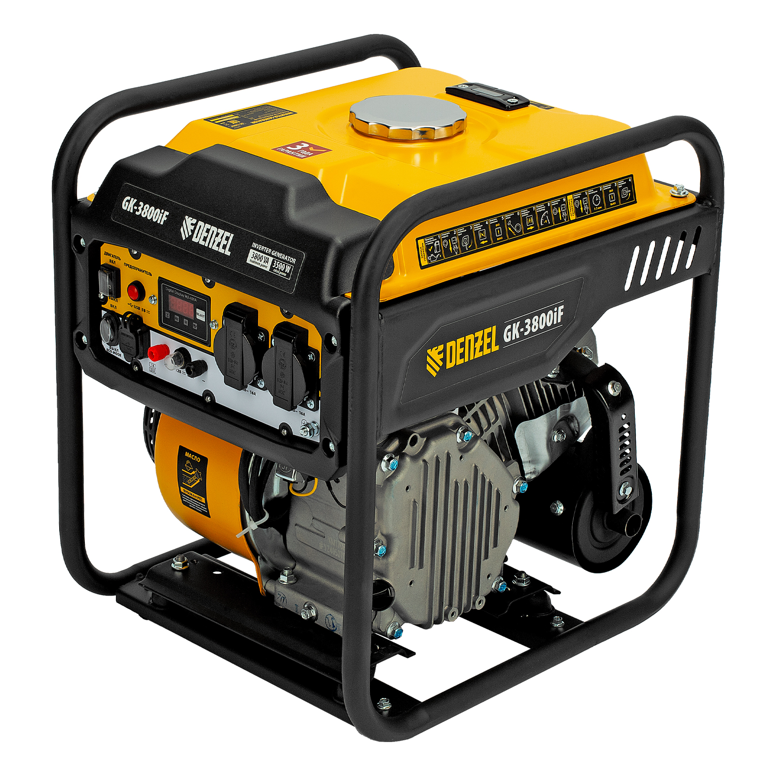 Генератор инверторный GK-3800iF, 3,8 кВт, 230 В, ручной старт