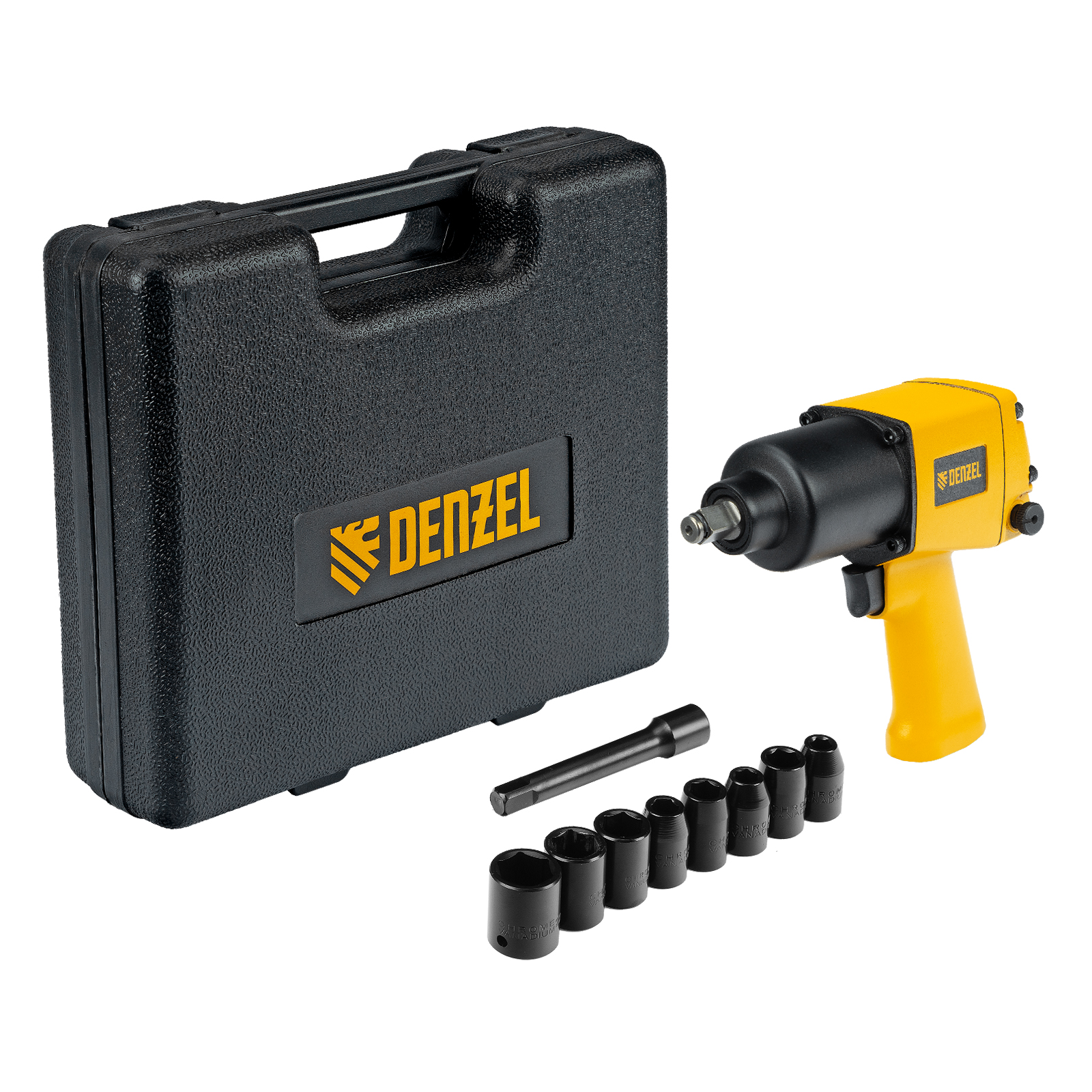 Ударный пневмогайковерт IW860+набор головок, 1/2, 7000 об/мин, 868 Нм