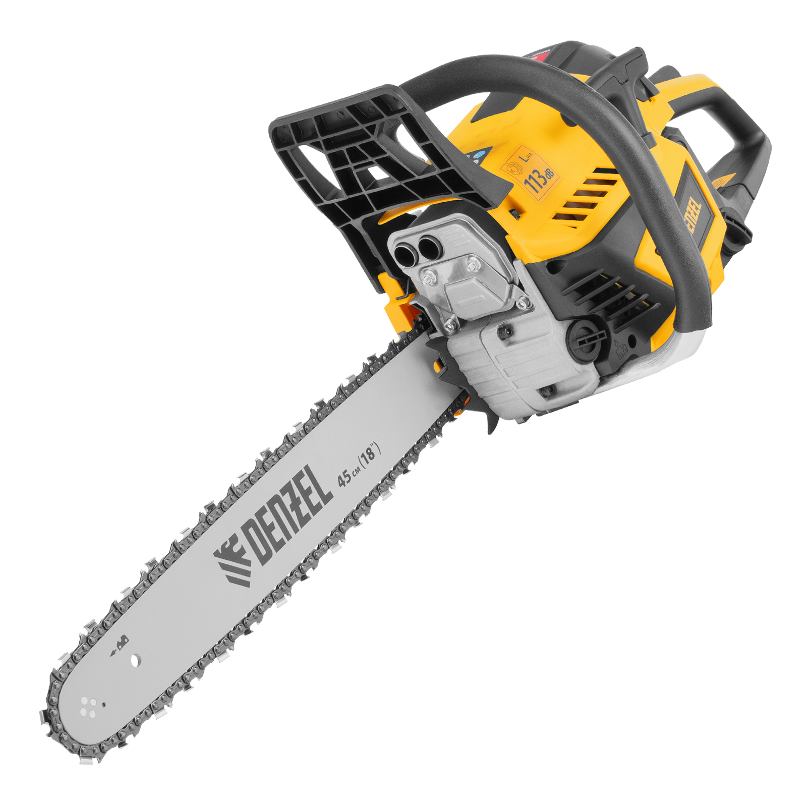 Пила цепная бензиновая DS-5218, шина 45 см, 52см3, 3 л.с., шаг 0,325, паз 1,5 мм, 72 зв