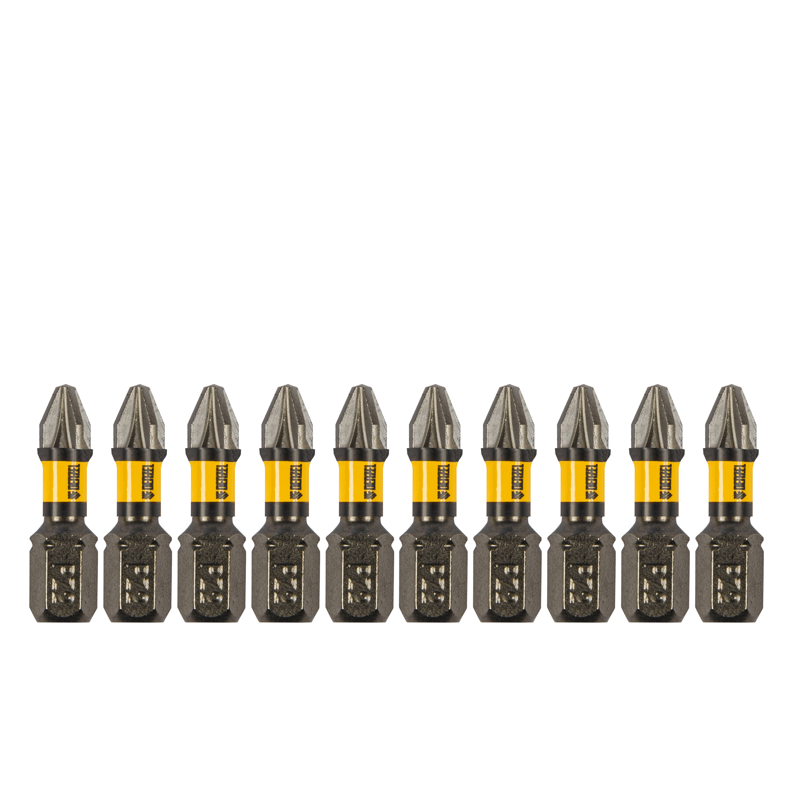 Набор бит торсионных PZ2x25 мм, лазерная обработка шлица, сталь S2, 10 шт.