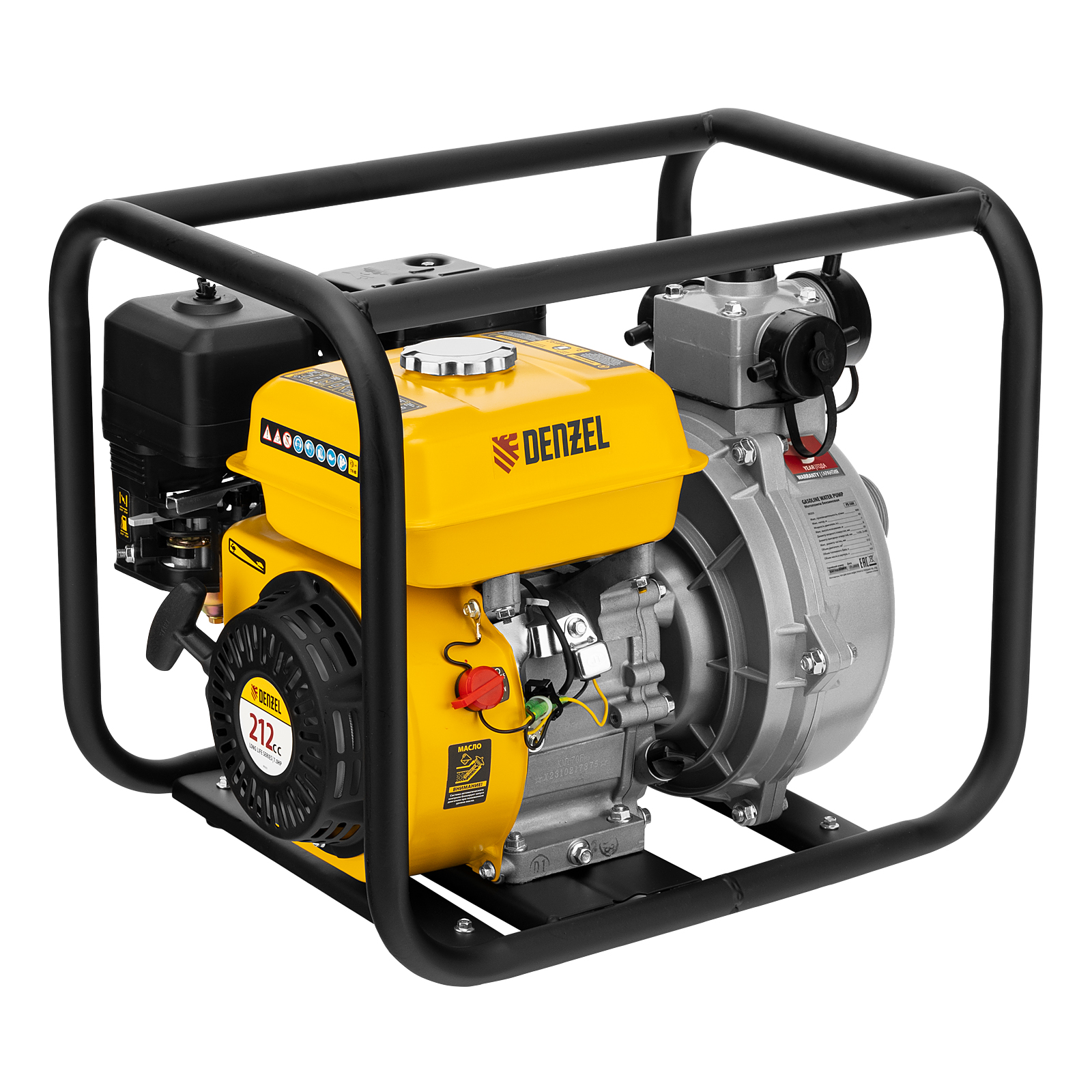 Мотопомпа бензиновая высоконапорная PX-50H, 7 л.с., 2', 600 л/мин, глуб 8 м,напор 65 м