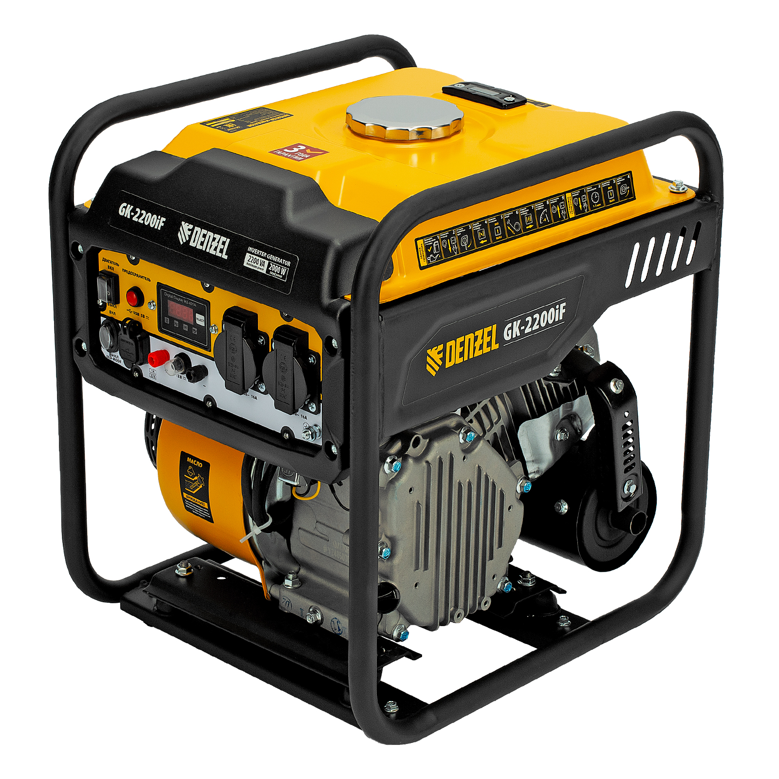 Генератор инверторный GK-2200iF, 2,2 кВт, 230 В, ручной старт