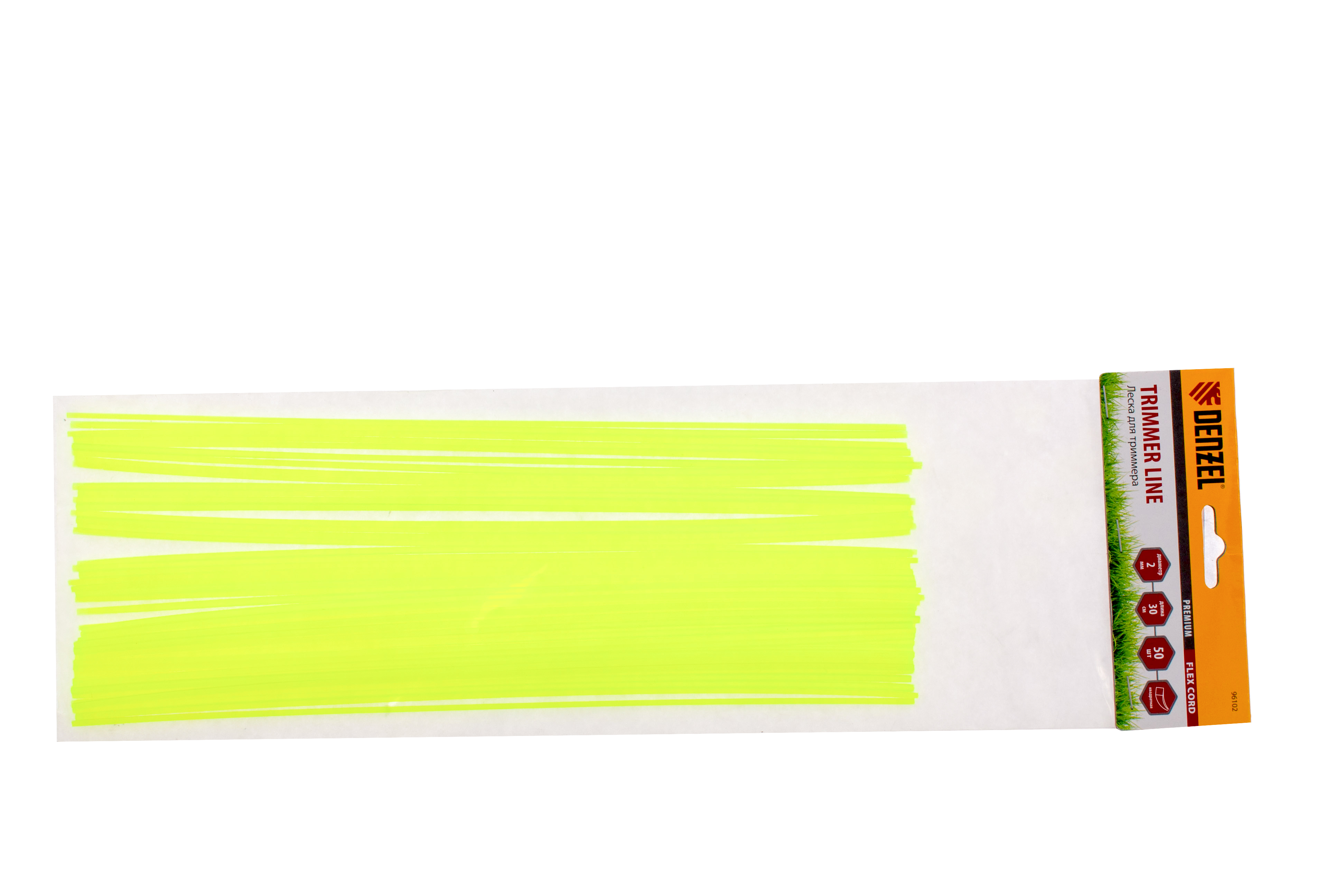 Леска для триммера квадратная  нарезанная 2мм х 30 см 50 шт FLEX CORD