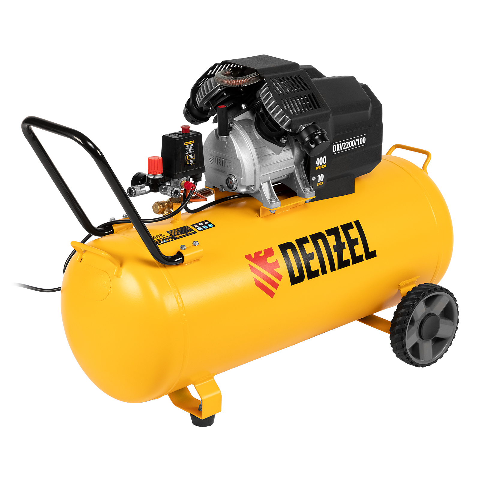 Компрессор воздушный DKV2200/100,Х-PRO 2.2 кВт, 400 л/мин, 100л