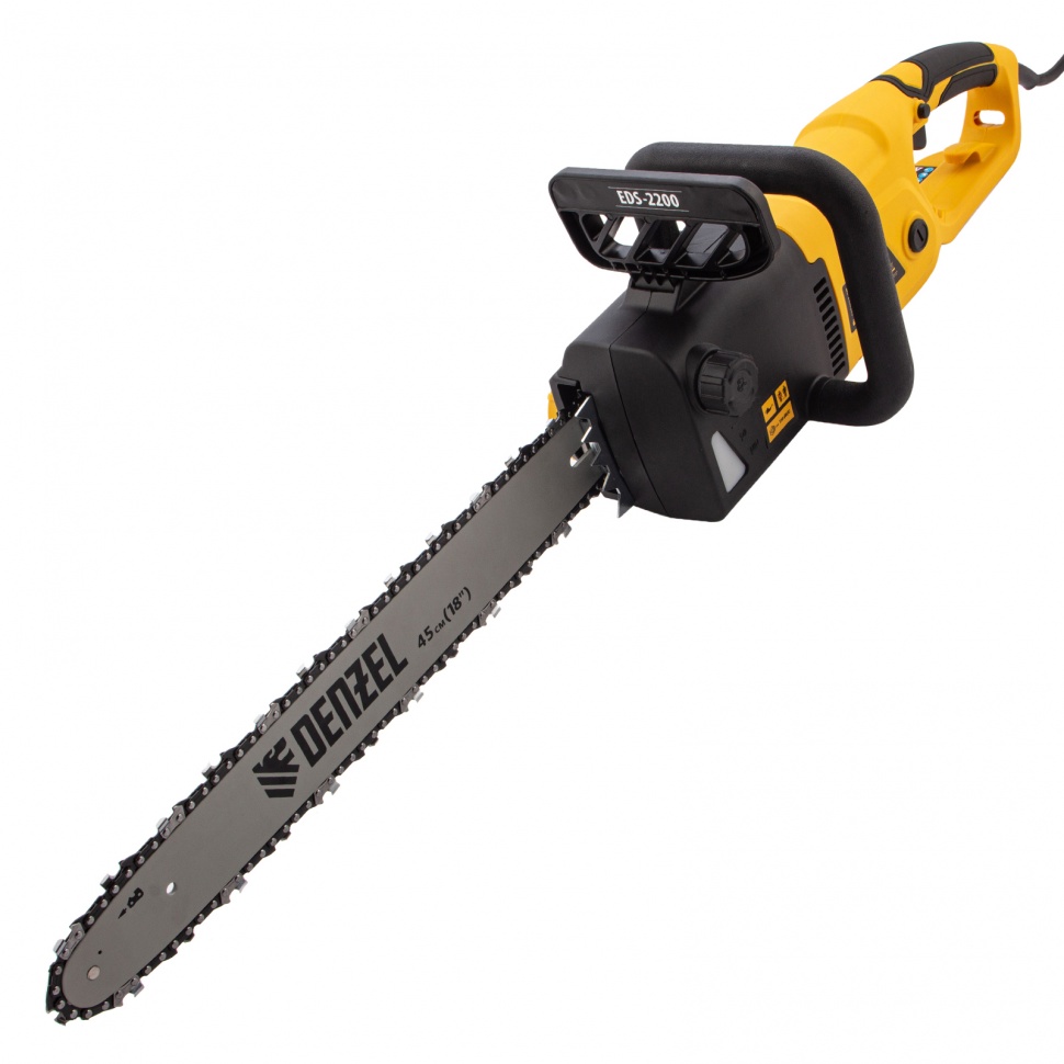 Пила цепная электрическая EDS-2200, 2,2кВт,продольная,шина 45см,шаг 3/8, паз 1,3мм, 62зв