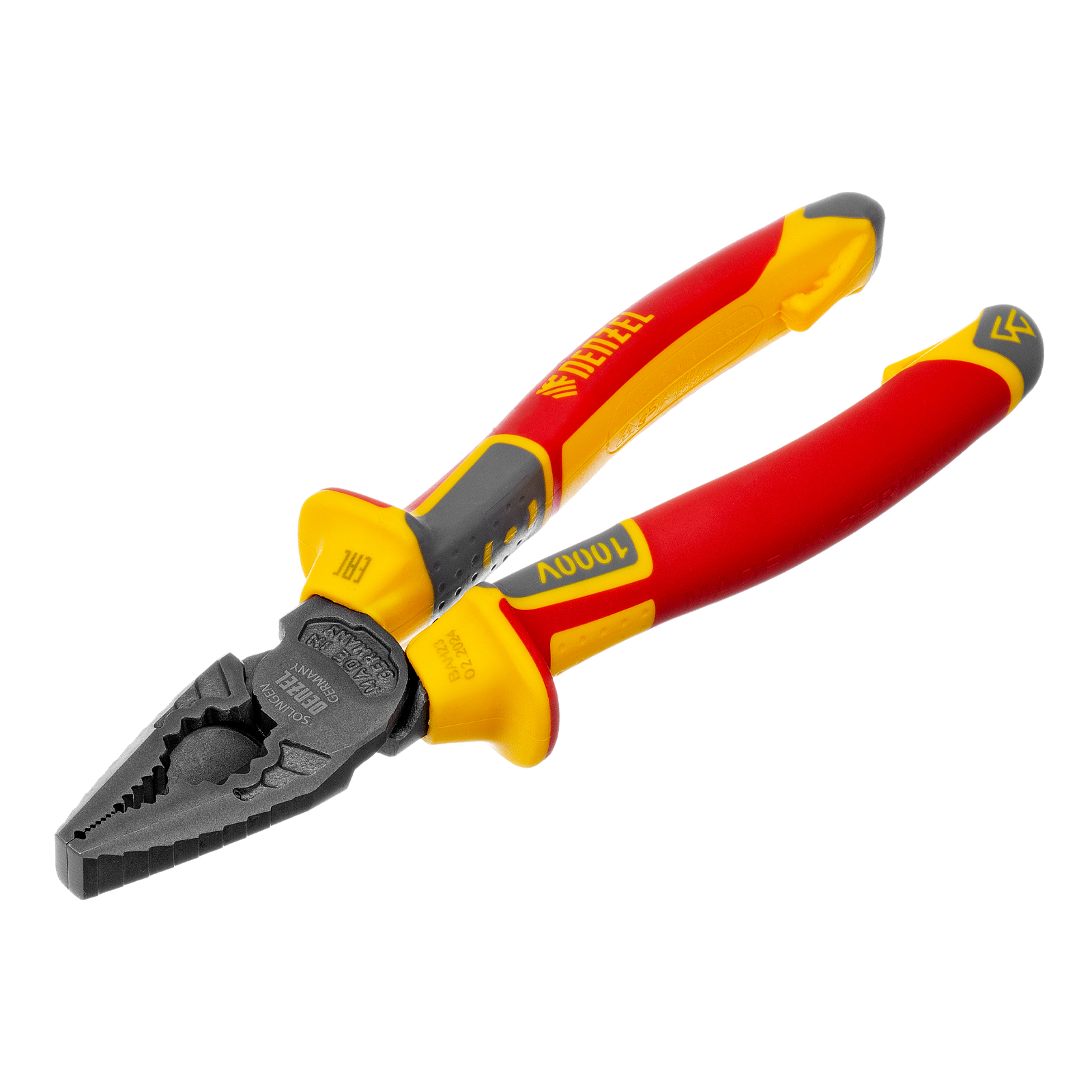 Плоскогубцы комбинированные, диэлектрические трехкомпонентные рукоятки до 1000 В, 180 мм