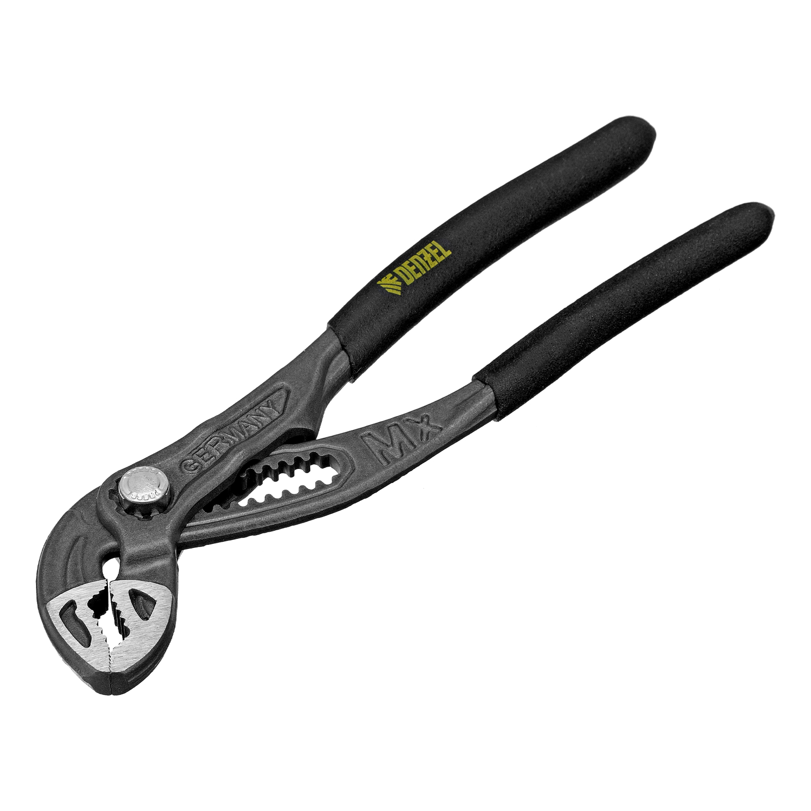 Клещи переставные, кнопочный механизм, обливные рукоятки, 180 мм