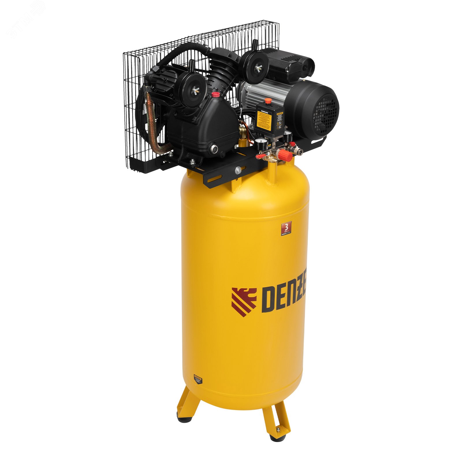 Изображение товара Компрессор воздушный ременной привод Denzel BCV2200/100V 2,3 кВт 100 л 440 л/мин