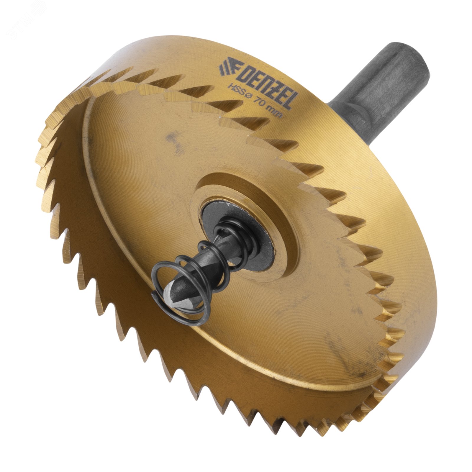 Изображение товара Коронка по металлу HSS 70 мм с нитридтитановым покрытием Denzel