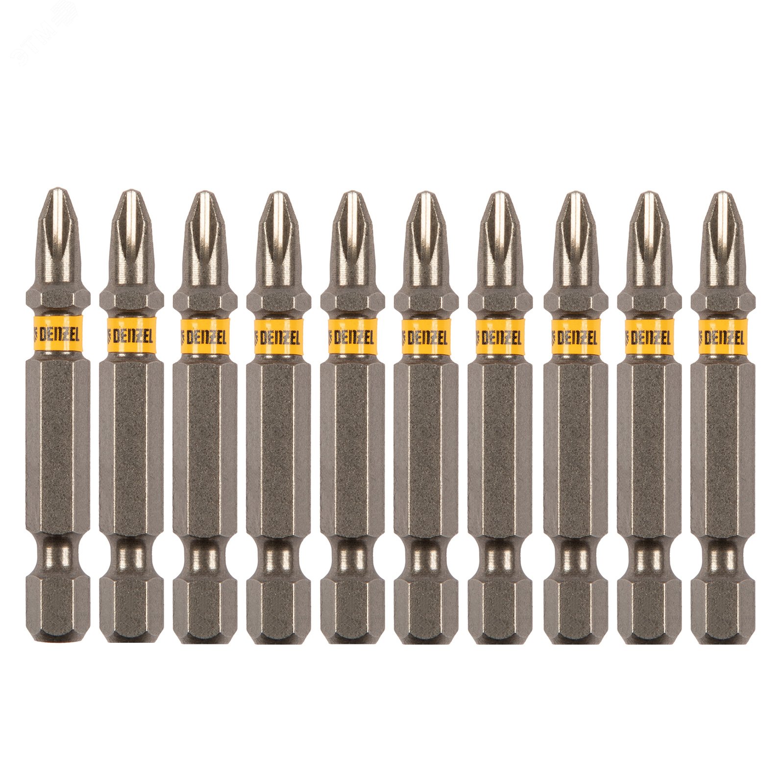 Изображение товара Набор бит PH2 50 мм Denzel 11649 для шуруповертов
