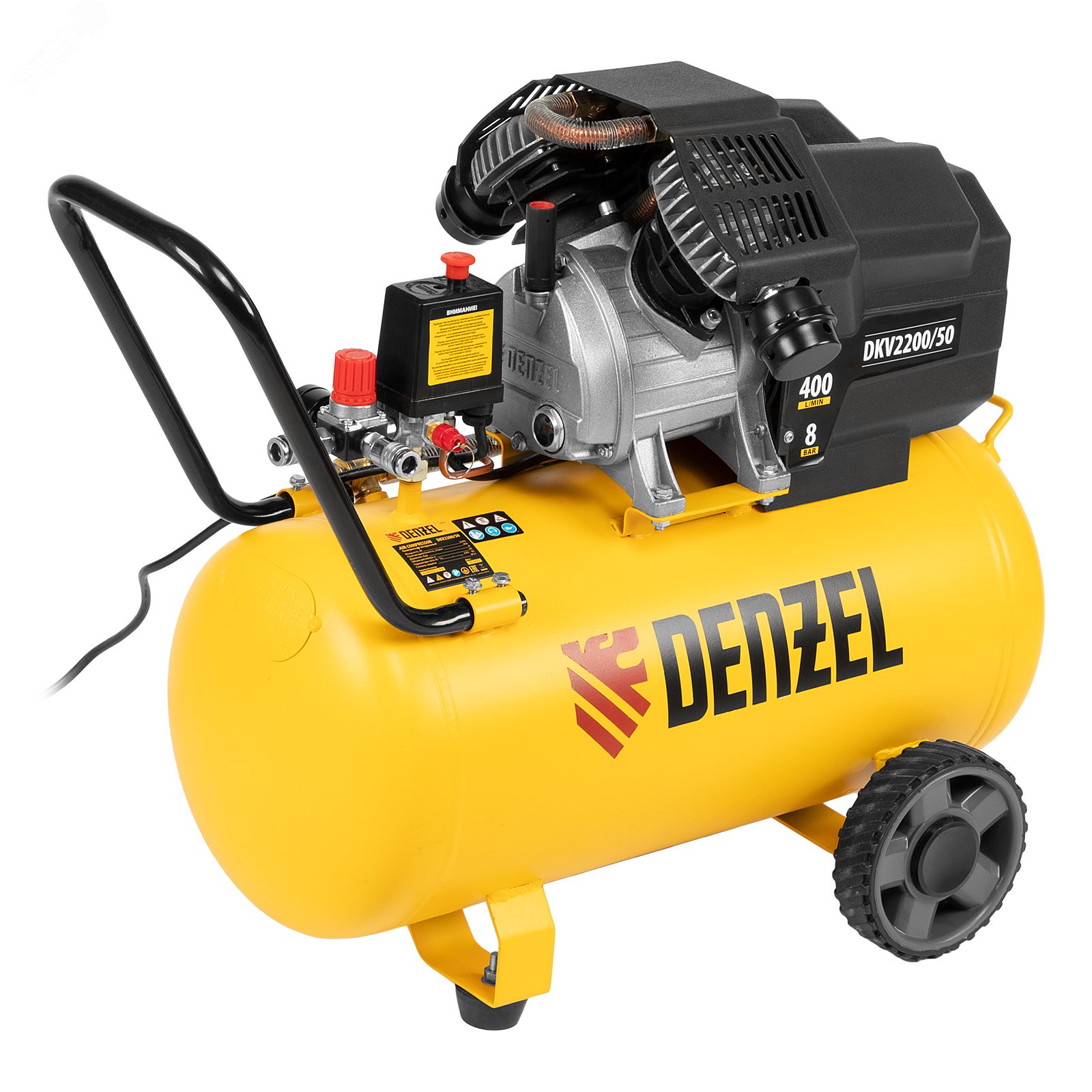 Изображение товара Воздушный компрессор Denzel DKV2200/50 Х-PRO 2,2 кВт 50 л 400 л/мин
