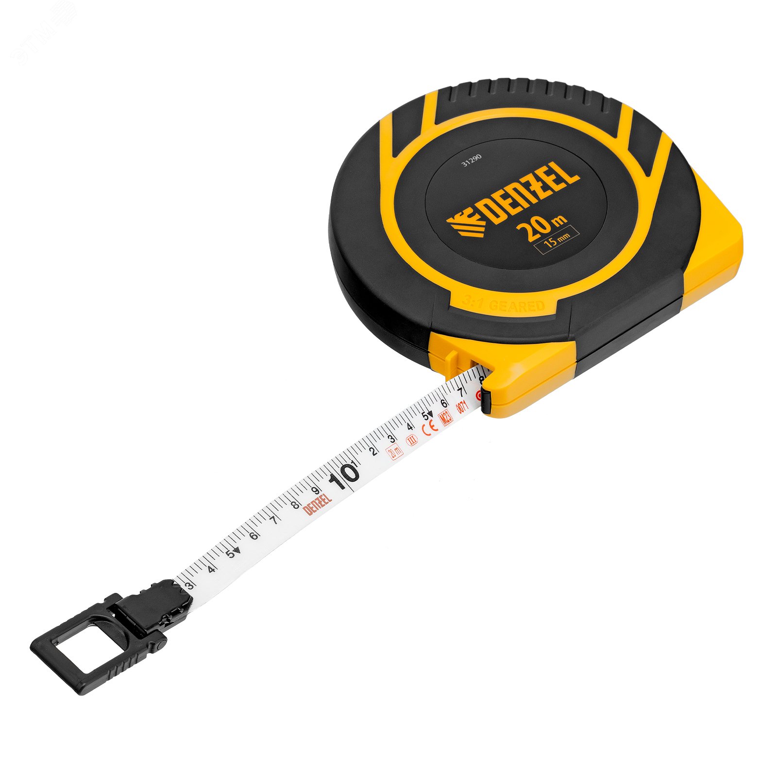Изображение товара Рулетка геодезическая 20 м х 15 мм, закрытый корпус, фиберглассовая лента (шт)