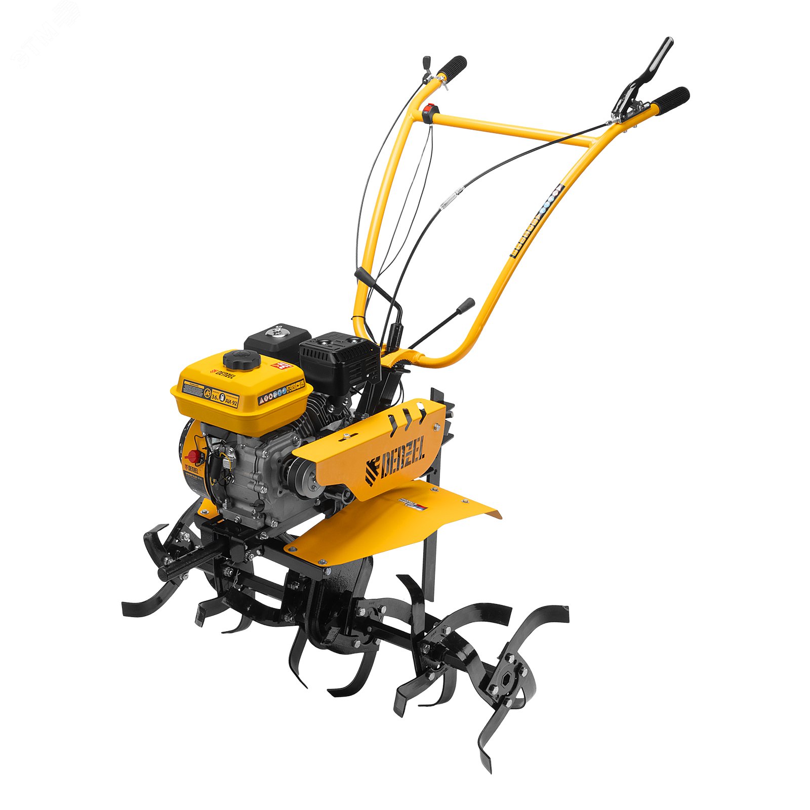 Изображение товара Мотоблок Denzel DPT-370S 7 л.с. с фрезами и ШОМ для сельхозработ