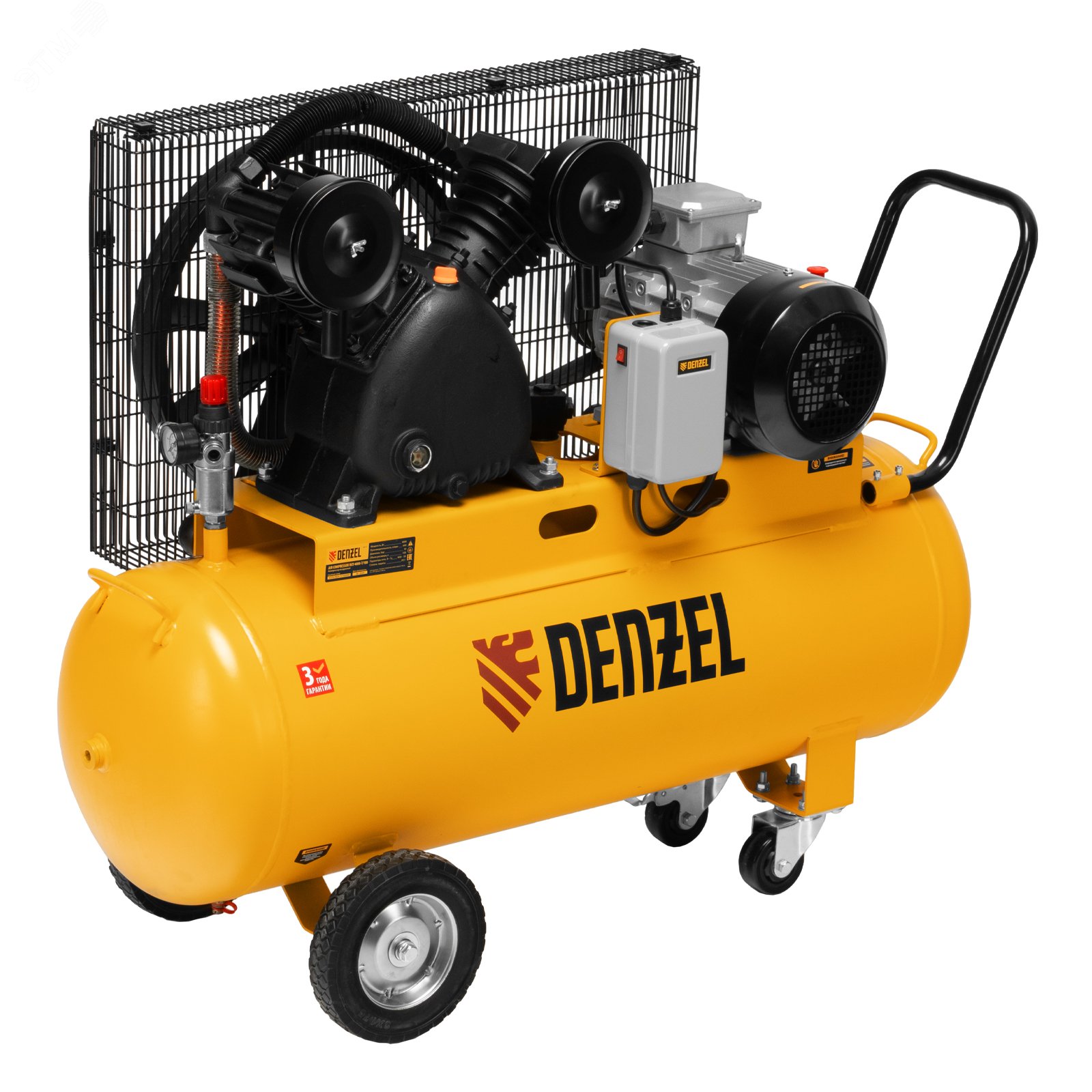 Изображение товара Компрессор воздушный рем. привод BCV 4000-T/100, 4,0 кВт, 100 литров, 690 л/мин (шт)