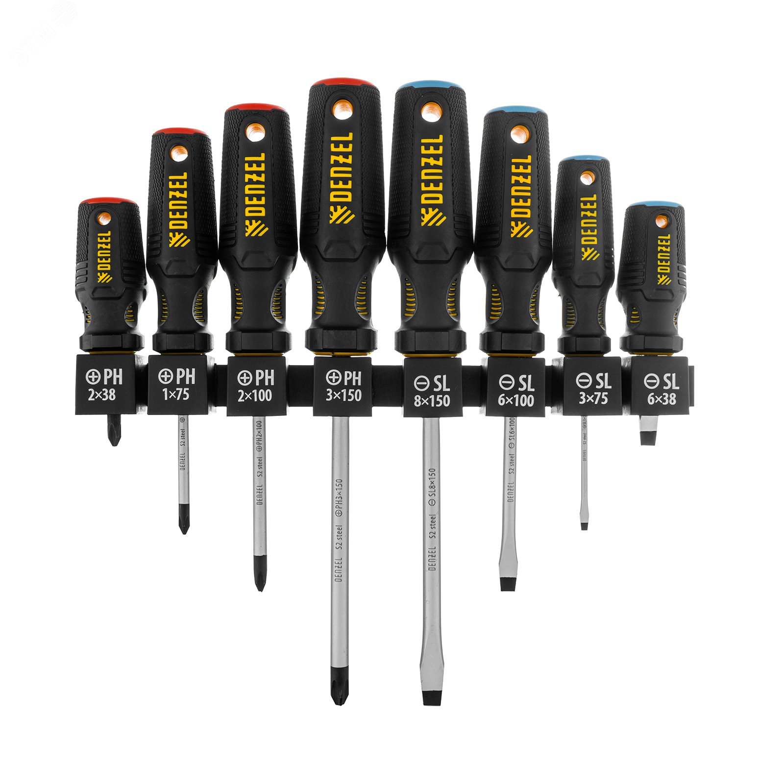 Изображение товара Набор отверток на полке, 8 шт., PH+SL, S2, 3к рукоятка (шт)