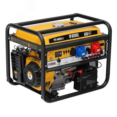 Изображение товара Генератор бензиновый PS-90ED-3, 9,0кВт, переключение режима 230В/400В, 25л, электростартер (шт)