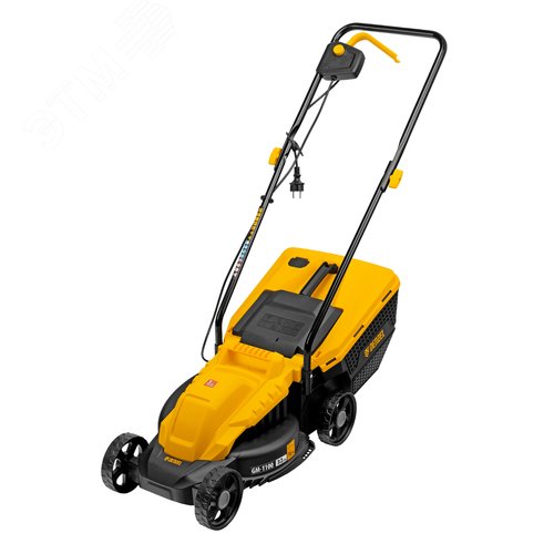 Изображение товара Газонокосилка электрическая GM-1100, 1100 Вт, шир. 32 см, 3 уров., травосб. 30 л (шт)