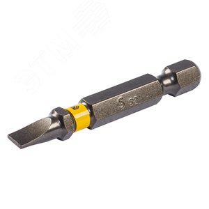 Набор бит SL5,0х50, сталь S2, шестигранный профиль, 2 шт. - фото 2