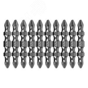 Изображение товара Набор бит двухстор., PH2-PZ2х45 мм, сталь S2, 10шт. (набор)