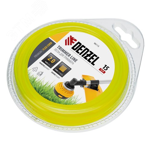 Изображение товара Леска для триммера квадрат 2 мм х 15 м, блистер FLEX CORD (шт)