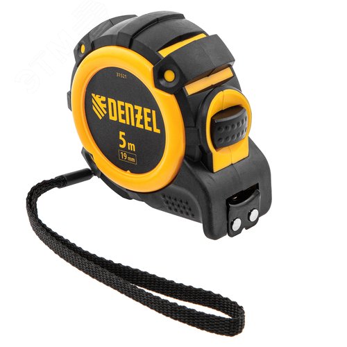 Изображение товара Рулетка 5м х 19мм, автоматич. фиксац., нейлон. покрытие, магнит. зацеп, двухстор. разметка (шт)