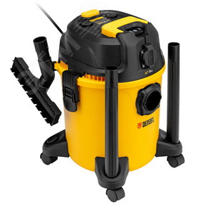 Пылесос строительный RVC20, 1400 Вт, бак 20 л, шланг 3 м, розетка с автосинхр. - фото 2