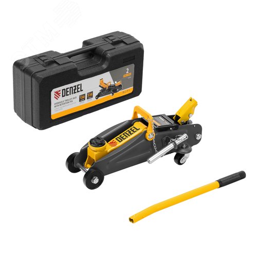 Изображение товара Домкрат гидравлический подкатной с фиксатором, 2 т, 130-330 мм, в кейсе (шт)