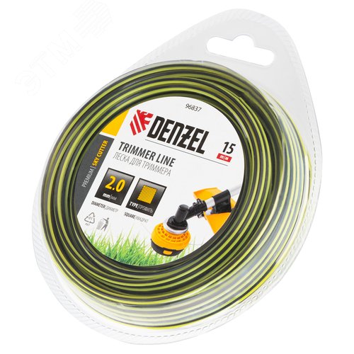 Изображение товара Леска для триммера двухкомпонентная квадратная, 2,0мм х 15м, блистер SkyCutter (шт)