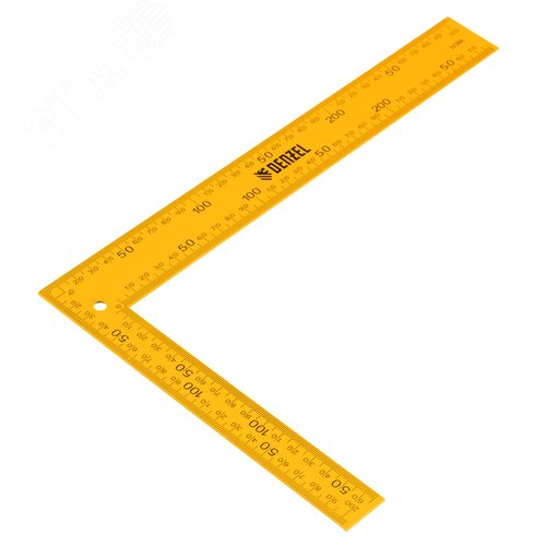 Изображение товара Угольник стальной, 200 мм х 300 мм, ультрафиолетовая печать (измерительная шкала) (шт)