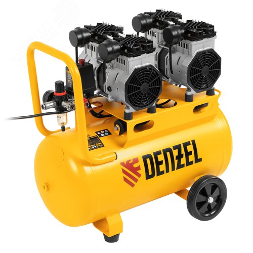 Изображение товара Компрессор безмаслянный малошумный DLS 2200/50, 2200 Вт, 2х1100, 50 л, 380 л/мин (шт)