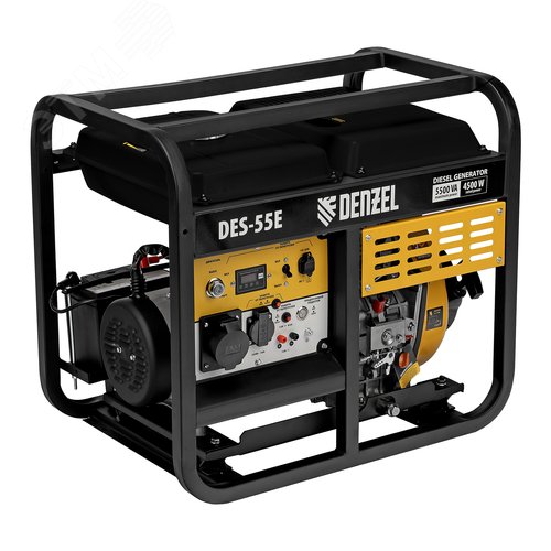 Изображение товара Генератор дизельный DES-55E, 5,5 кВт, 230 В, 11 л, электростартер (шт)