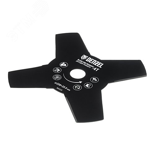 Изображение товара Диск для триммера, 230 х 25,4 толщина 1,6 мм, 4 лезвия (шт)