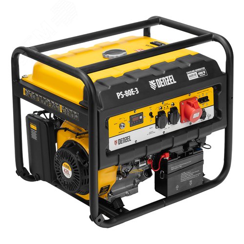 Изображение товара Генератор бензиновый PS-80E-3, 6,6 кВт, 400В, 25л, электростартер (шт)