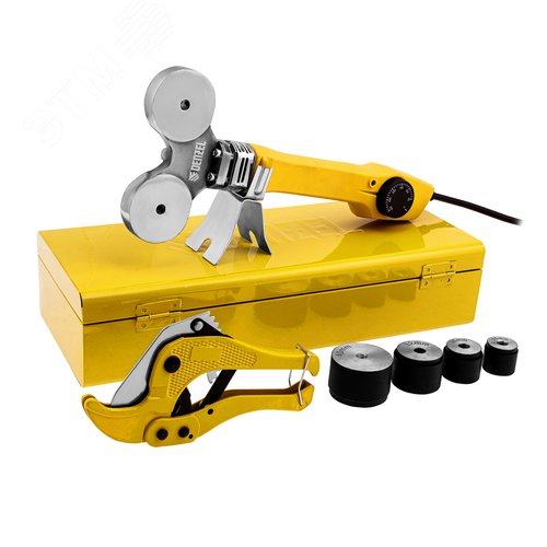 Изображение товара Аппарат для сварки пластиковых труб DWP-750, 750Вт, 260-300 град.,компл насадок, 20 - 40 мм (шт)