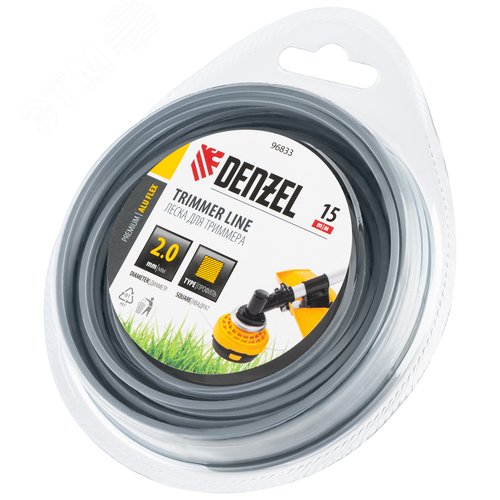 Изображение товара Леска для триммера армированная алюминием квадратная, 2,0мм х 15м, блистер ALUFLEX (шт)