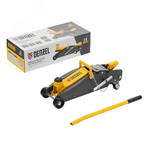 Изображение товара Домкрат гидравлический подкатной с фиксатором, 2,8 т, 135-385 мм (шт)