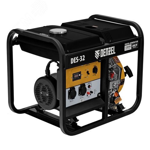 Изображение товара Генератор дизельный DES-32, 3,2 кВт, 230 В, 11 л, ручной стартер (шт)