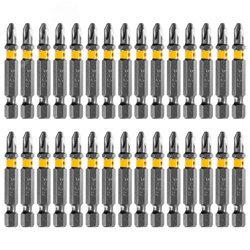 Изображение товара Набор бит PH2х50, сталь S2, 30 шт., шестигранный профиль, пластиковая коробка (набор)