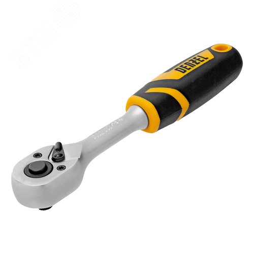 Ключ-трещотка 1/4', 90 зубьев, с быстрым сбросом, CrV - фото 1