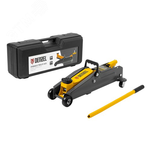 Изображение товара Домкрат гидравлический подкатной, 2 т, 135-385 мм, в пласт. кейсе (шт)