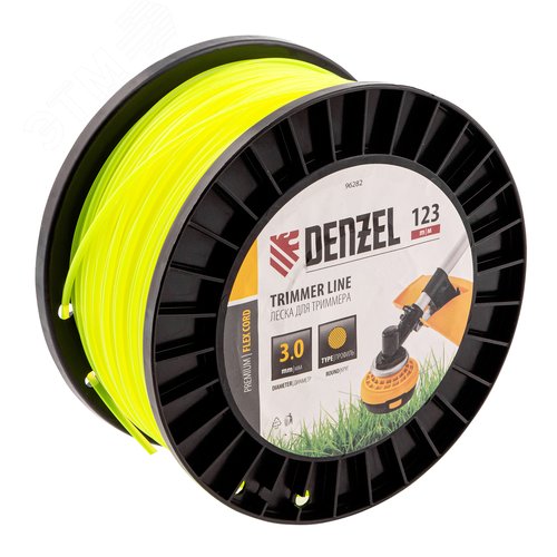 Изображение товара Леска для триммера круглая, 3,0мм х 123м, на DIN катушке FLEX CORD (шт)
