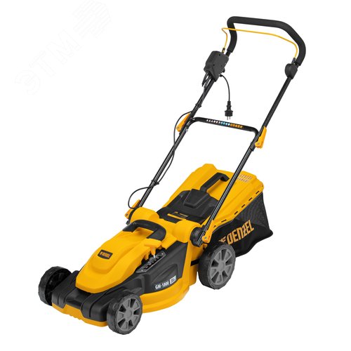 Изображение товара Газонокосилка электрическая GM-1800, 1800 Вт, шир. 38 см, 6 уров., травосб. 40 л. (шт)