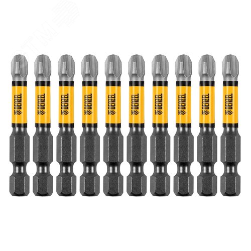 Набор бит торсионных PH3x50 мм, лазерная обработка шлица, сталь S2, 10 шт. - фото 1