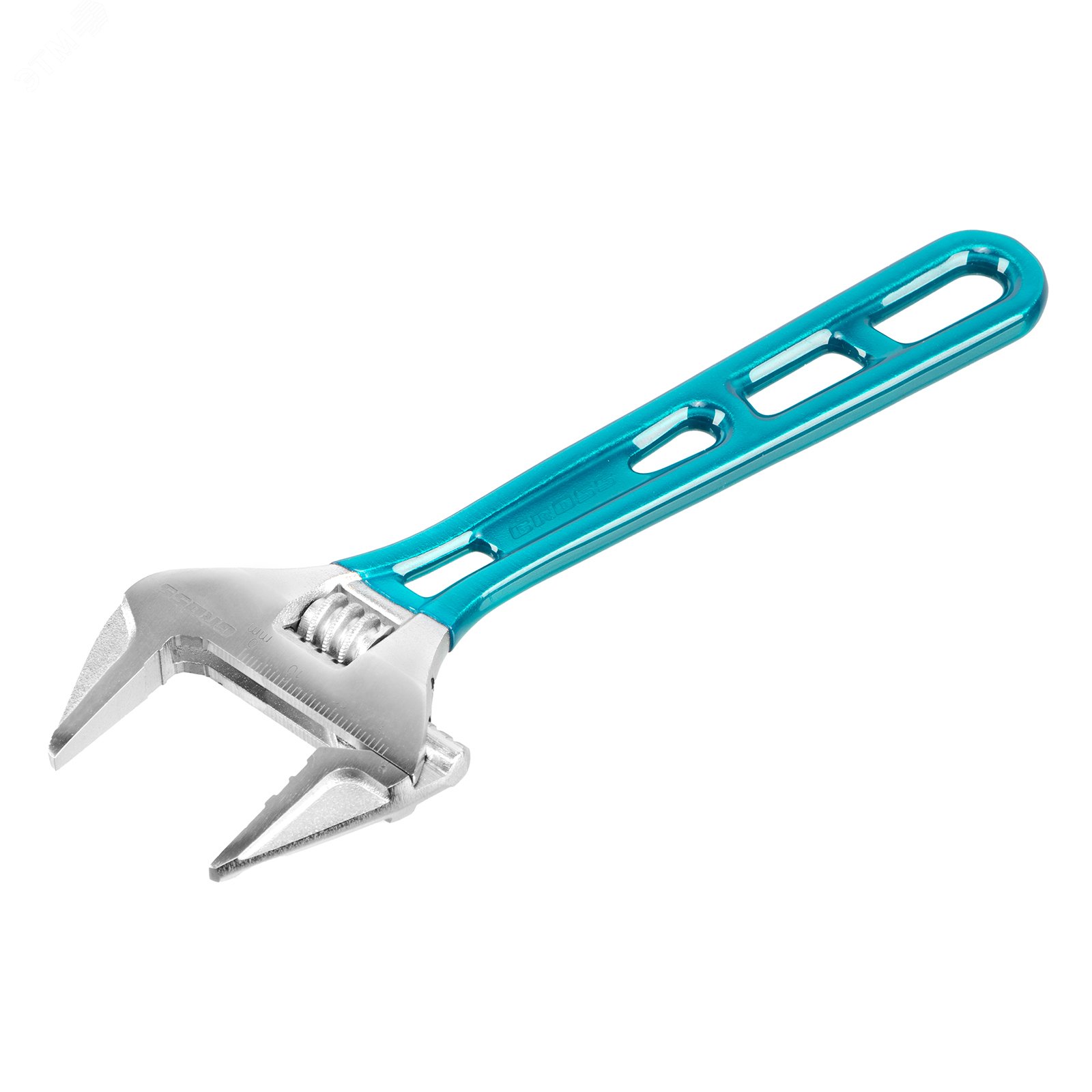 Изображение товара Облегченный разводной ключ GROSS 15558 200 мм CrV с рёбрами жесткости